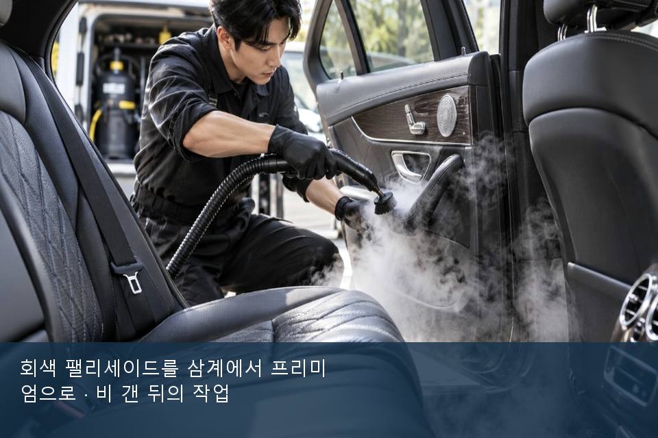 회색 팰리세이드를 삼계에서 프리미엄으로 · 비 갠 뒤의 작업